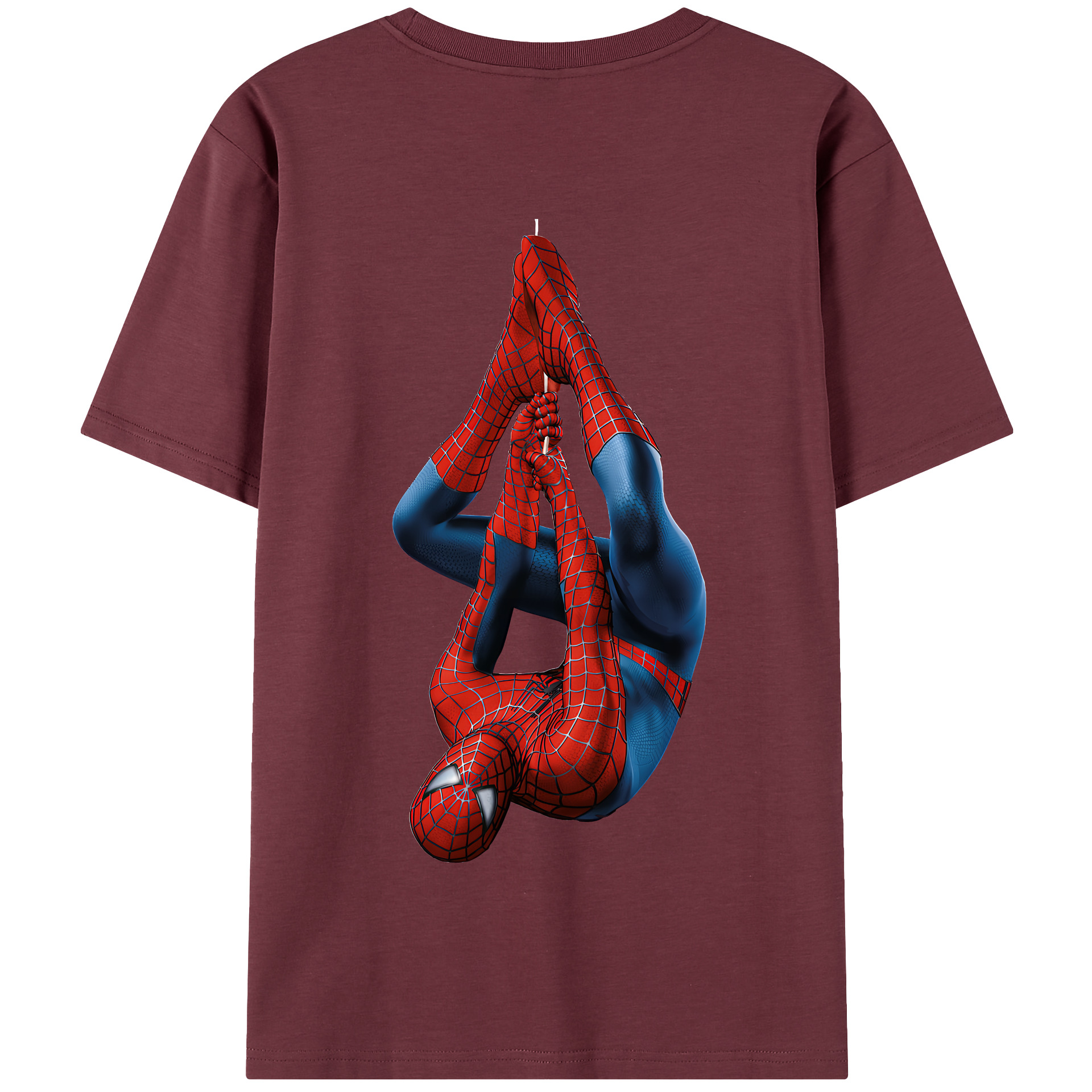 Spider Man スパイダーマン 綿100％半袖Tシャツ（背面プリント）